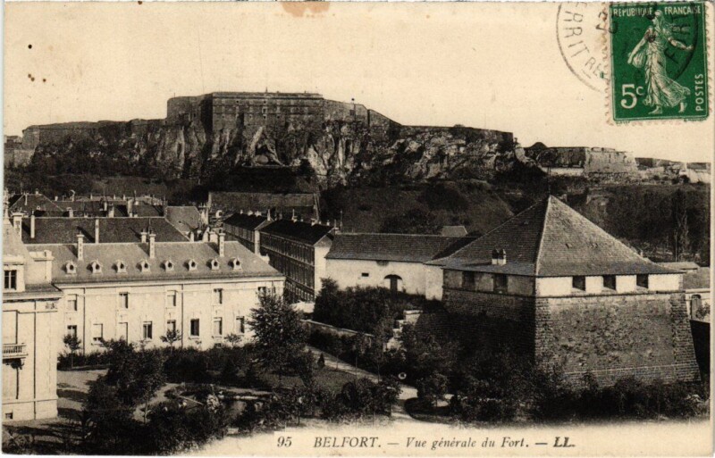 Carte postale ancienne Belfort vue generale à Belfort