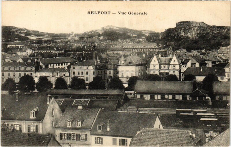 Carte postale ancienne Belfort vue generale à Belfort