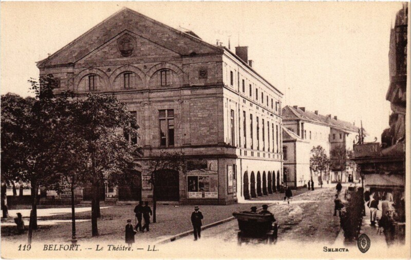 Carte postale ancienne Belfort Le Theatre à Belfort