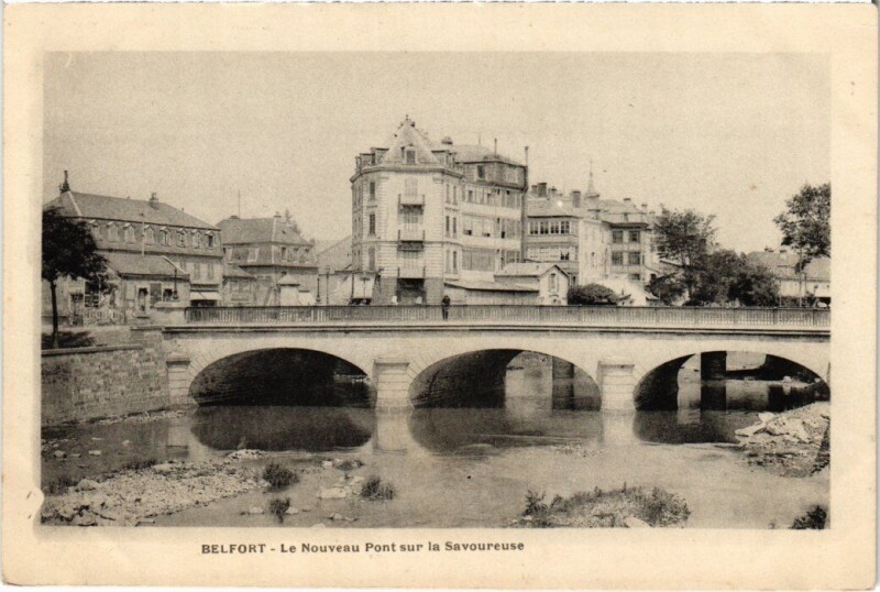 Carte postale ancienne Belfort Nouveau Pont à Belfort