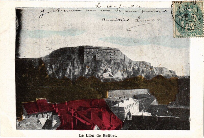 Carte postale ancienne Belfort Le Lion à Belfort