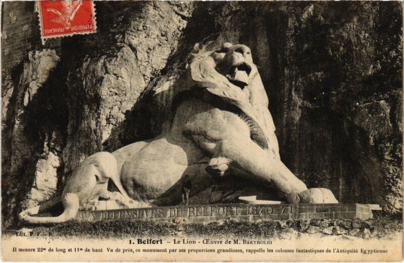 Carte postale ancienne Belfort Le Lion à Belfort