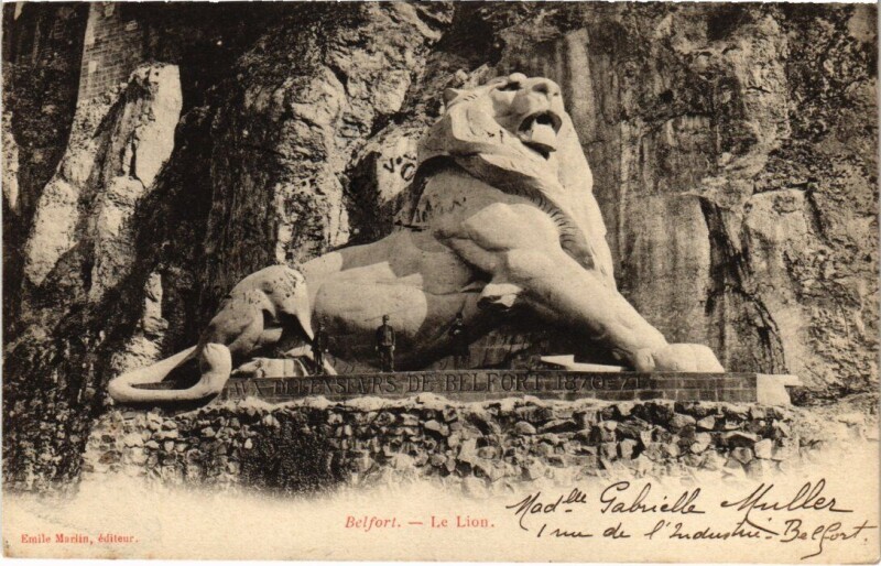 Carte postale ancienne Belfort Le Lion à Belfort