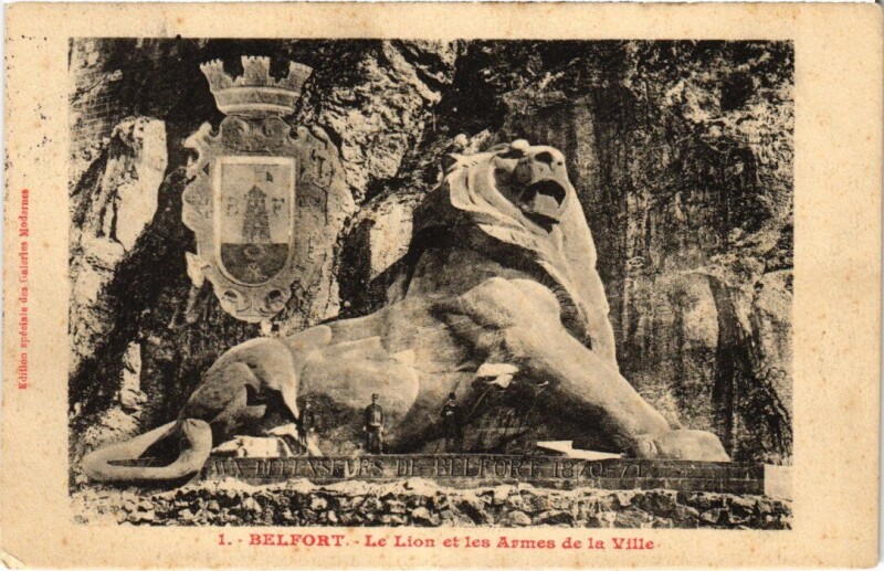 Carte postale ancienne Belfort Le Lion à Belfort