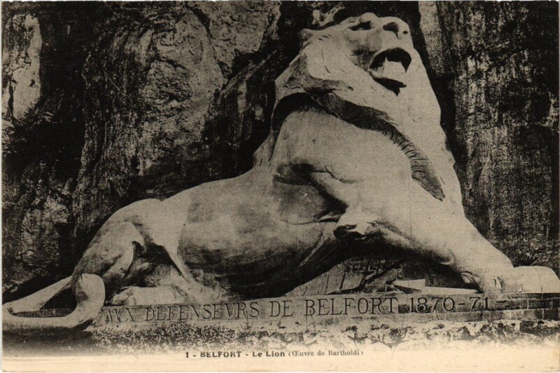 Carte postale ancienne Belfort Le Lion à Belfort