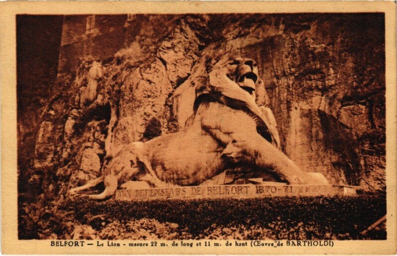 Carte postale ancienne Belfort Le Lion à Belfort