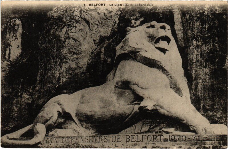 Carte postale ancienne Belfort Le Lion à Belfort