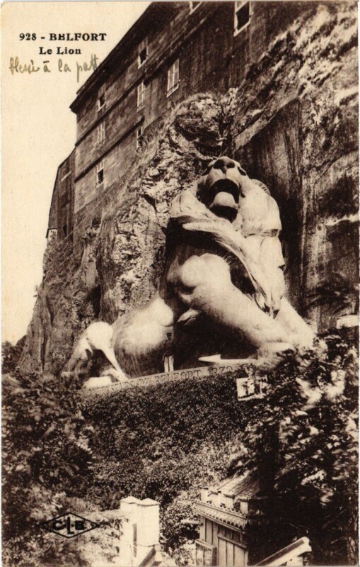 Carte postale ancienne Belfort Le Lion à Belfort