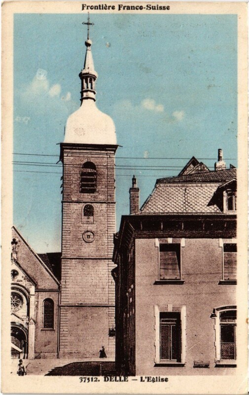 Carte postale ancienne Delle Eglise à Delle