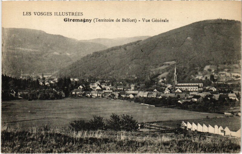 Carte postale ancienne Giromagny vue generale à Giromagny