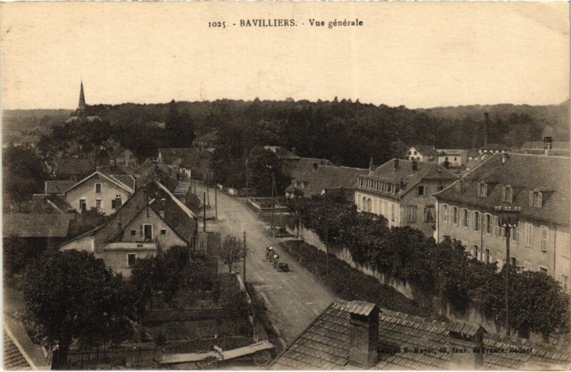 Carte postale ancienne Bavilliers vue generale à Bavilliers