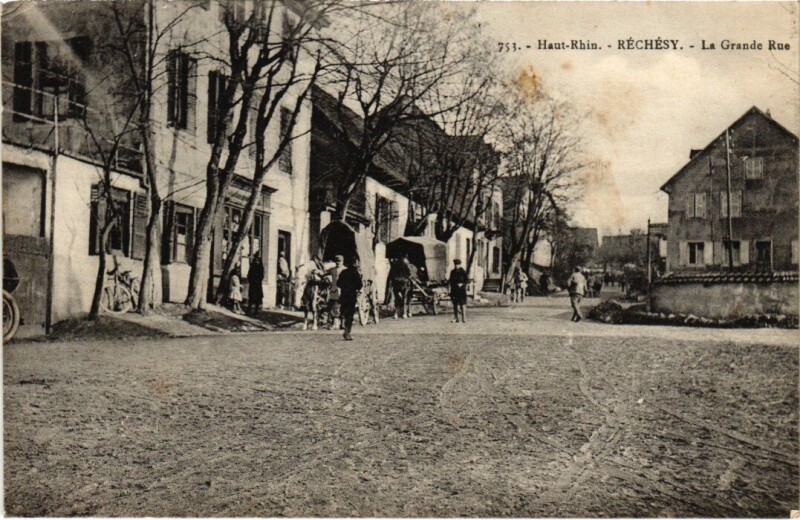 Carte postale ancienne Rechesy Grande Rue