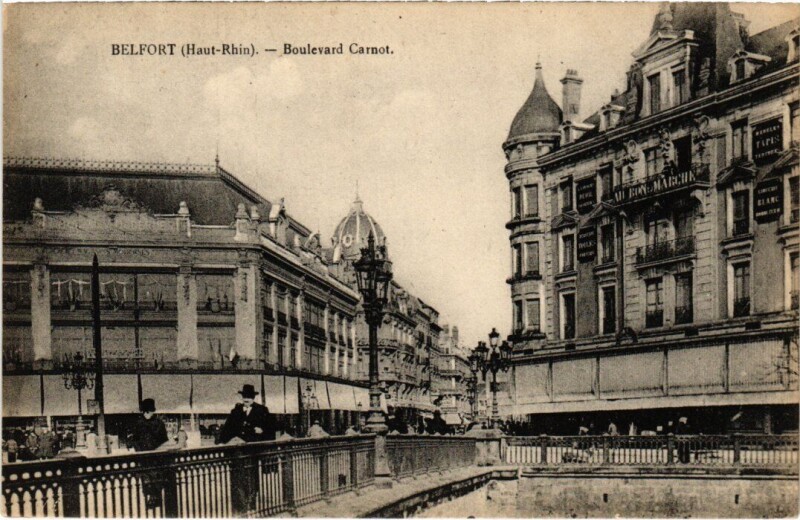 Carte postale ancienne Belfort Boulevard Carnot à Belfort