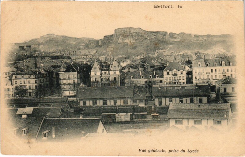 Carte postale ancienne Belfort vue generale à Belfort