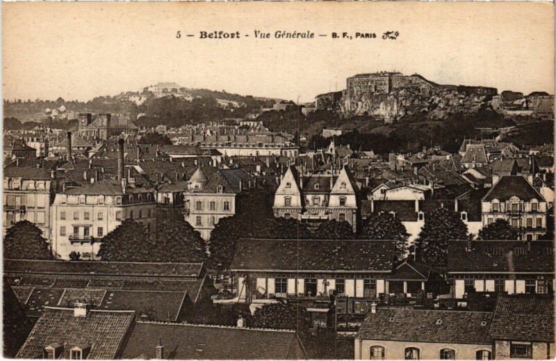 Carte postale ancienne Belfort vue generale à Belfort