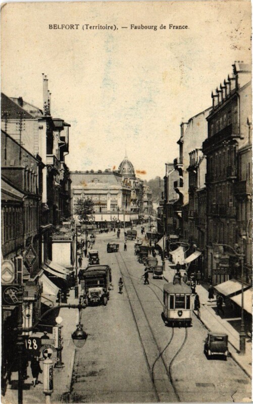 Carte postale ancienne Belfort Faubourg de France à Belfort