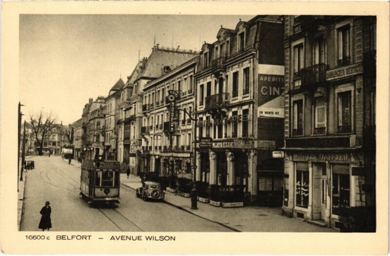 Carte postale ancienne Belfort Avenue Wilson à Belfort