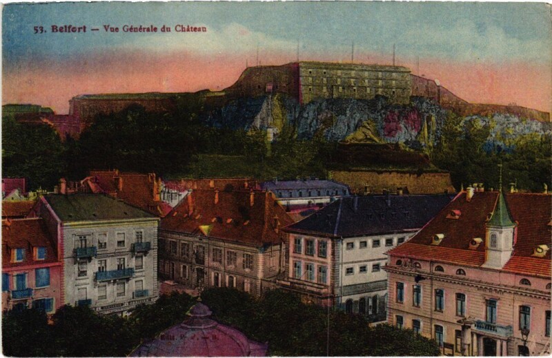 Carte postale ancienne Belfort vue generale à Belfort