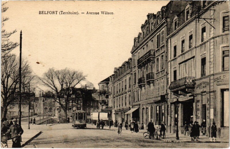 Carte postale ancienne Belfort Avenue Wilson à Belfort