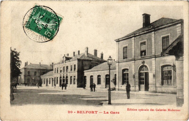 Carte postale ancienne Belfort La Gare à Belfort