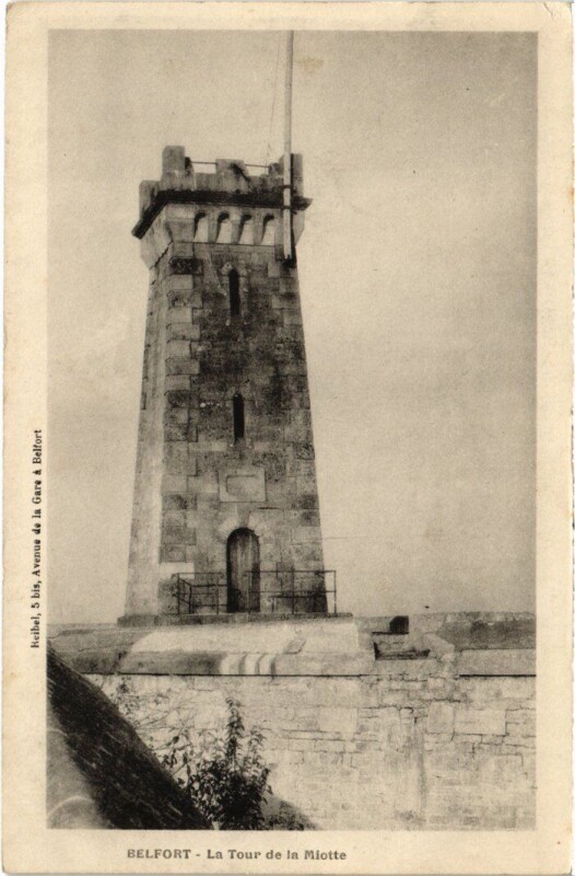 Carte postale ancienne Belfort Tour de la Miotte à Belfort