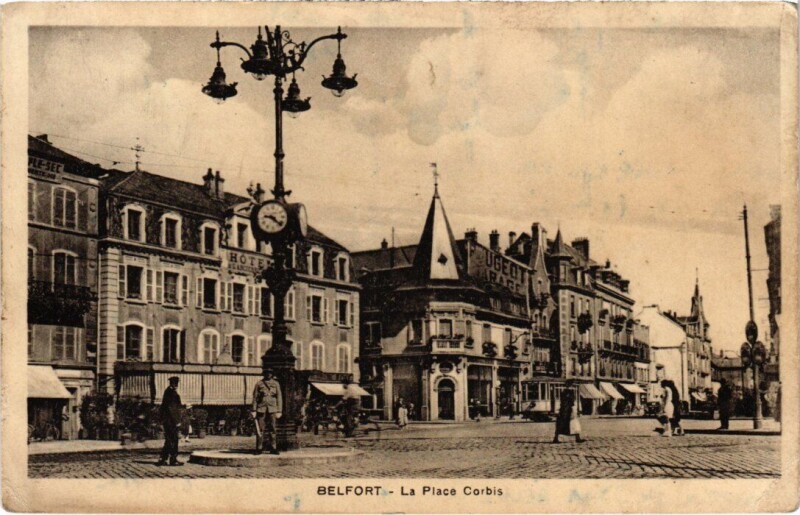 Carte postale ancienne Belfort Place Corbis à Belfort
