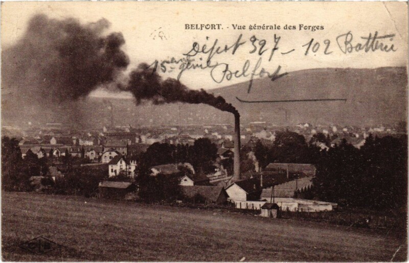Carte postale ancienne Belfort vue generale à Belfort
