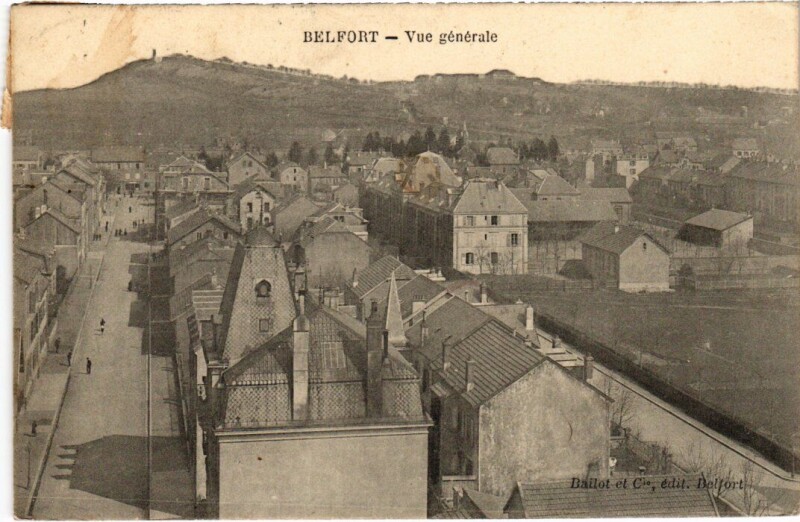 Carte postale ancienne Belfort vue generale à Belfort