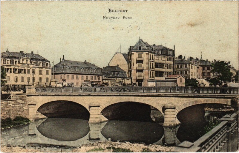 Carte postale ancienne Belfort Nouveau Pont à Belfort