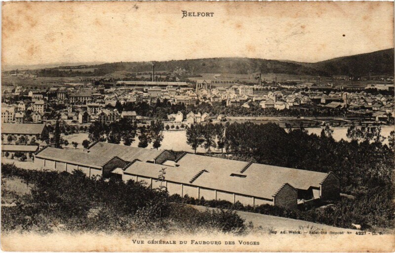 Carte postale ancienne Belfort vue generale à Belfort
