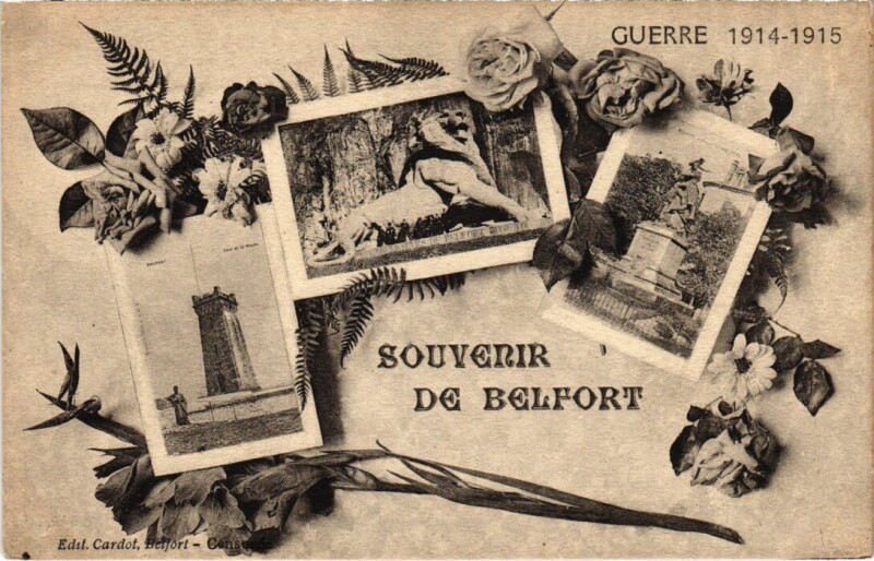 Carte postale ancienne Belfort souvenir à Belfort
