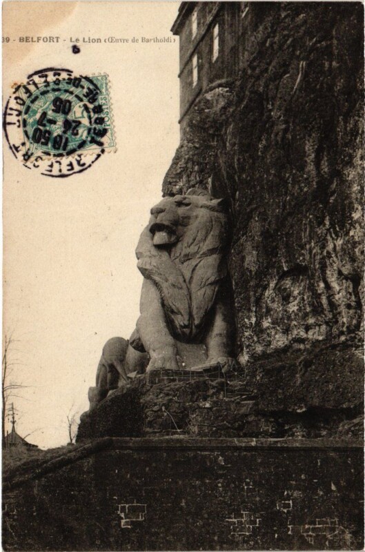 Carte postale ancienne Belfort Le Lion à Belfort