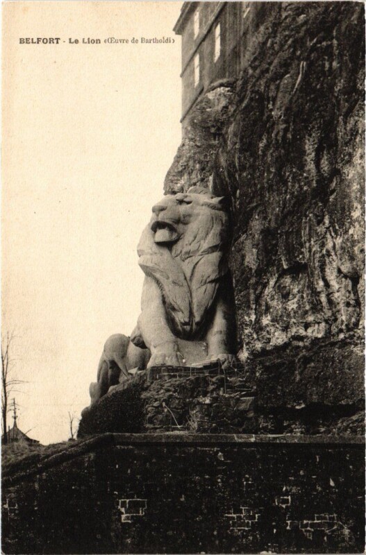 Carte postale ancienne Belfort Le Lion à Belfort