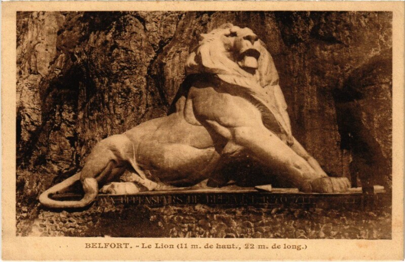 Carte postale ancienne Belfort Le Lion à Belfort