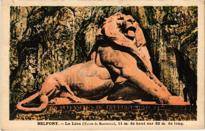 Carte postale ancienne Belfort Le Lion à Belfort
