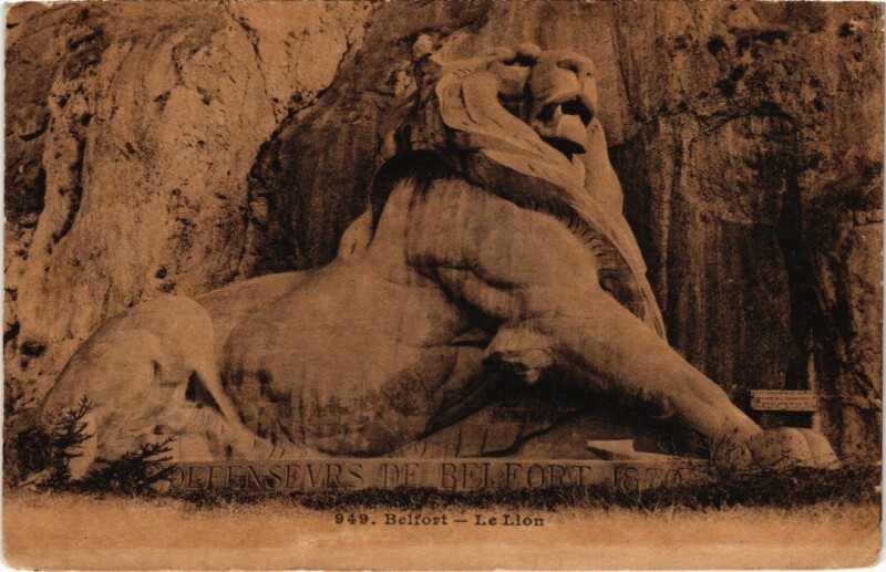 Carte postale ancienne Belfort Le Lion à Belfort