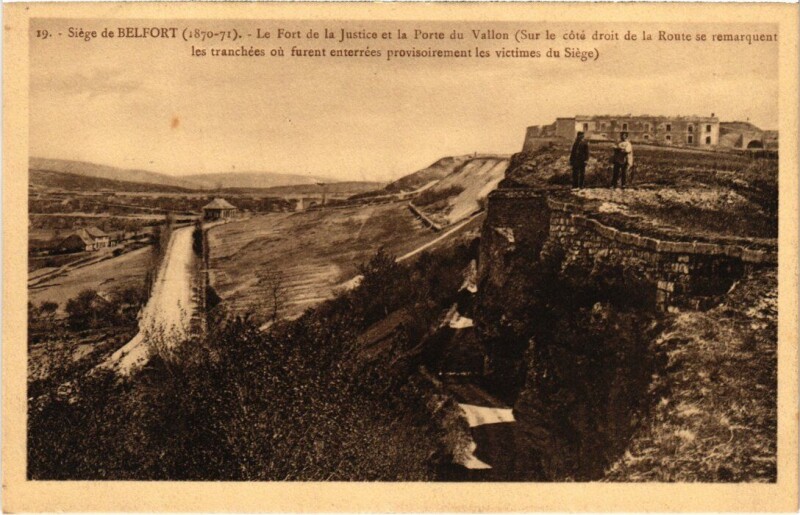 Carte postale ancienne Siege de Belfort Fort de la Justice à Belfort