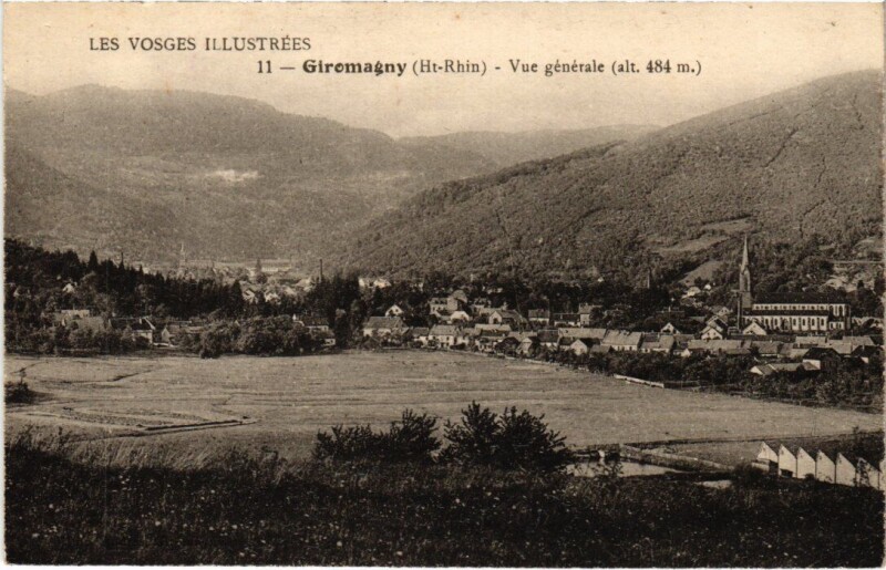 Carte postale ancienne Giromagny vue generale à Giromagny