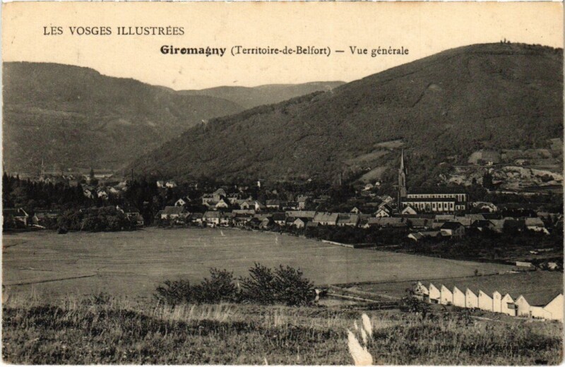 Carte postale ancienne Giromagny vue generale à Giromagny