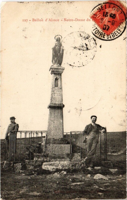 Carte postale ancienne Ballon d'Alsace Notre Dame