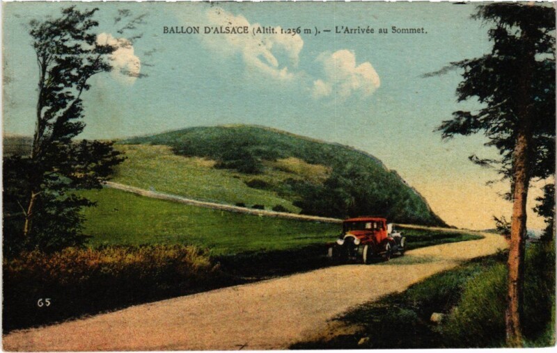 Carte postale ancienne Ballon d'Alsace Arrivee au Sommet