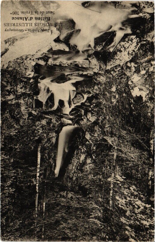 Carte postale ancienne Ballon d'Alsace Saut de la Truite 706m
