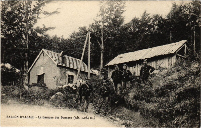 Carte postale ancienne Ballon d'Alsace Baraque des Douanes