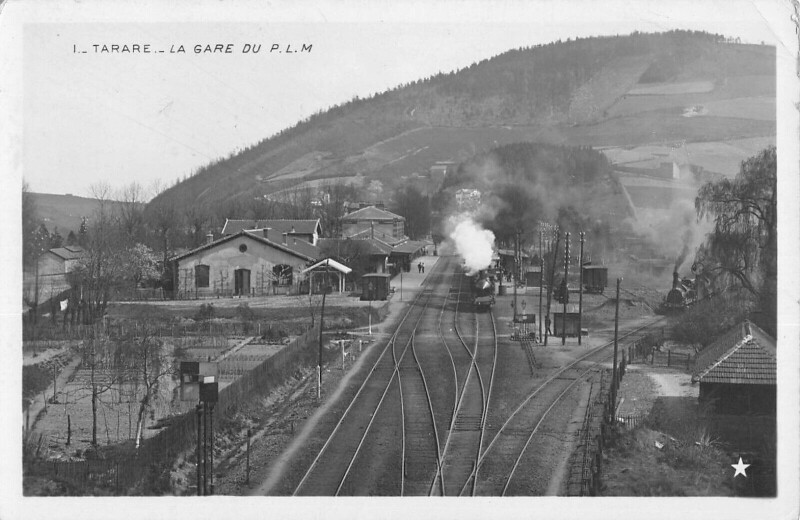 Carte postale ancienne Tarare - La Gare Du P.L.M. à Tarare