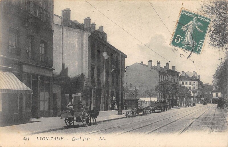Carte postale ancienne Lyon Vaise - Quai Jayr
