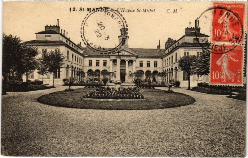 Carte postale ancienne St Mande Hospice Saint-Michel