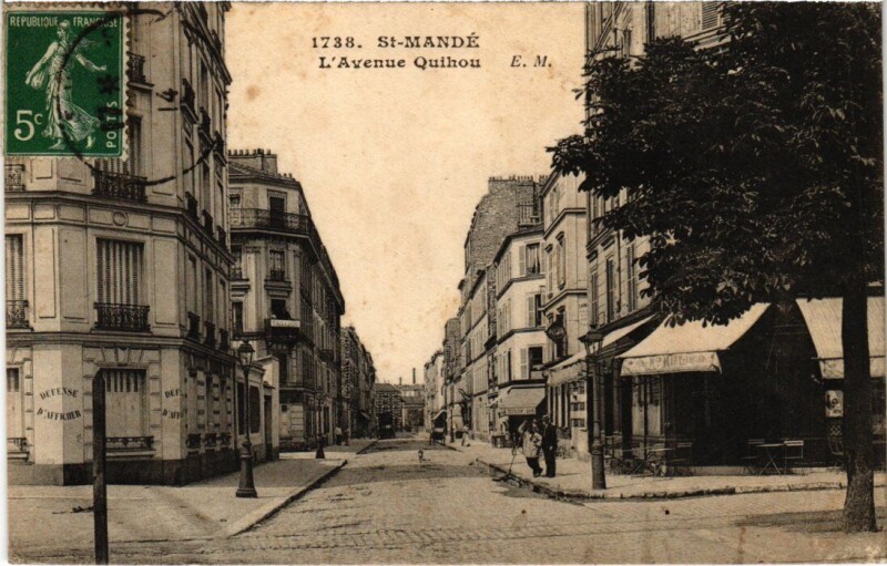 Carte postale ancienne St Mande Avenue Quihou