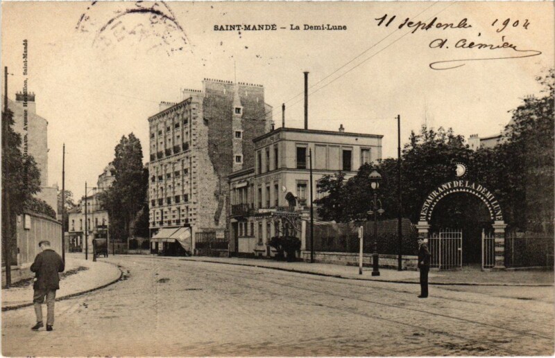 Carte postale ancienne St Mande La Demi Lune