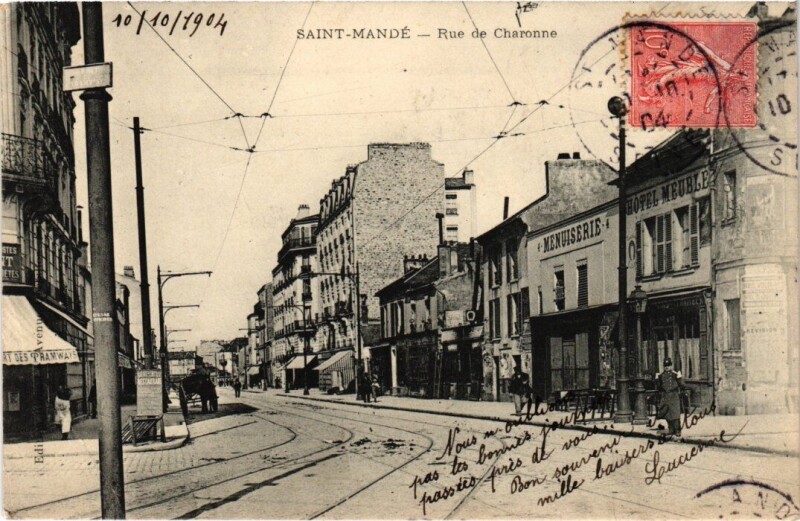 Carte postale ancienne St Mande Rue de Charonne