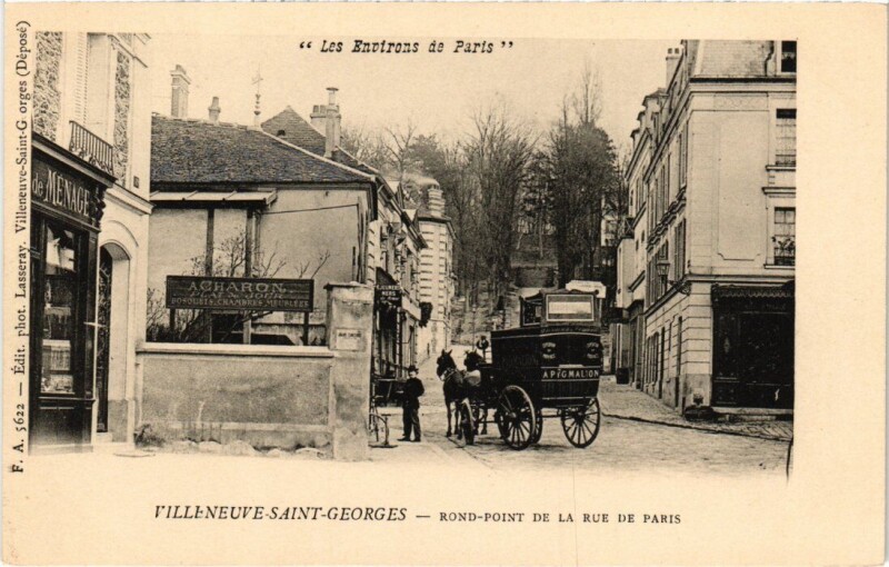 Carte postale ancienne Villeneuve Saint-Georges Ront Point de la Rue de Paris à Villeneuve-Saint-Georges